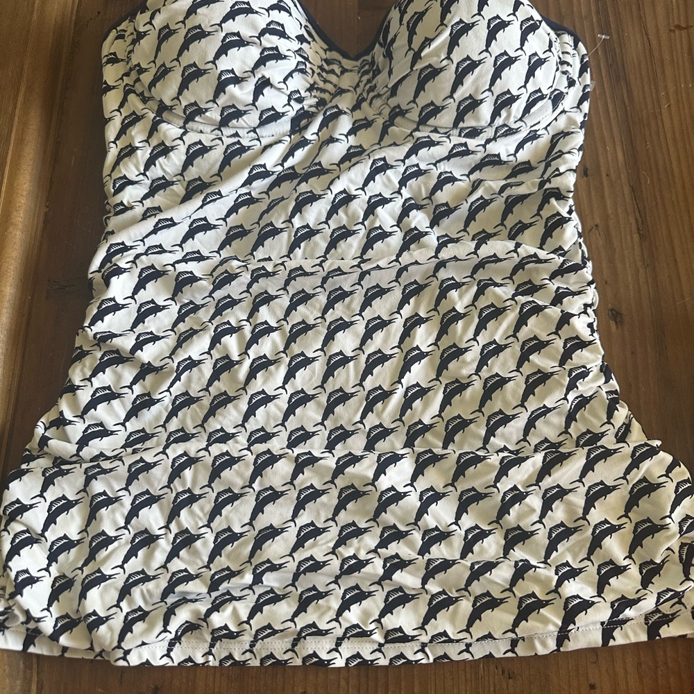 #27❤️ TOMMY BAHAMA RUCHED TUMMY CONTROL TANKINI